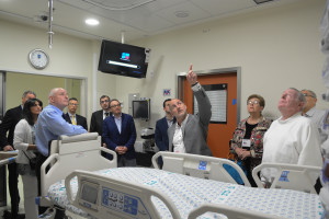 Viewing the isolation room in the Surgical ICU