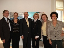 Hadassah Switzerland Board (From Left): Dr. Manno Saks, EVP;Mrs Michal Caspi; Ambassador Yigal Caspi; Ellen Frick-Delman,President; Susi Lauer Margolin, VP- Zurich and Monique Stein