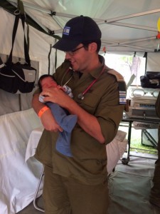 Uri Ilan with baby