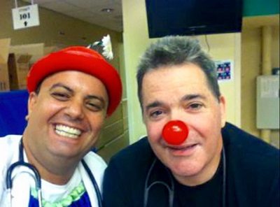 Dr. Oded Poznanski with clown